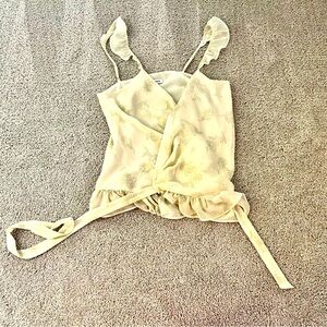 Butter Yellow Floral Express Tank Size S